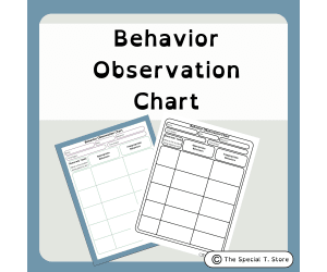 Behavior Observation Chart: Comprehensive Tracking for Diverse Learner