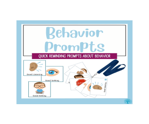 Behavior Prompt Cards