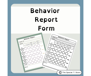 Behavior Report Form: Positive Tracking for Primary Levels and Sped