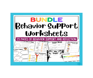 Behavior Support Worksheet Bundle