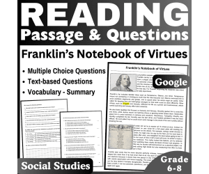 Benjamin Franklin's Notebook of Virtues: Social Studies Passage (Docs)