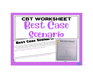 Best Case Scenario Worksheet