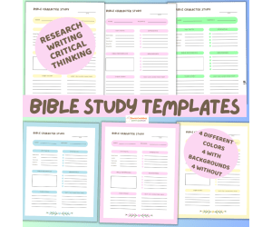 Bible Study Templates - Character Studies