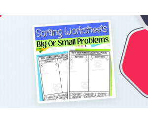 Big or Small Problems Cut-And-Paste Worksheets For Size of the Problem