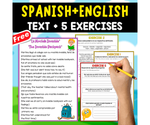 BILINGUAL COMPREHENSION TEXT | The Invisible Backpack