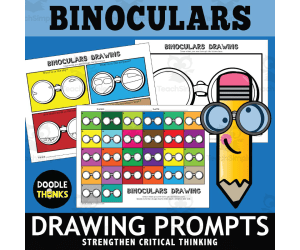 Binoculars Drawing Prompts | Creative No-Prep Art Activities