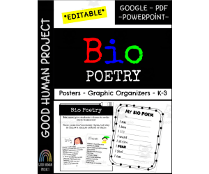 Bio Poetry Writing | Posters & Graphic Organizers