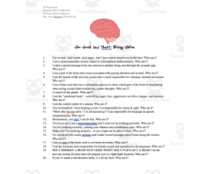 Biological Psychology Review Activities