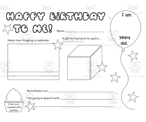 Birthday Coloring Page