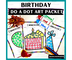 Birthday Do A Dot Art Packet