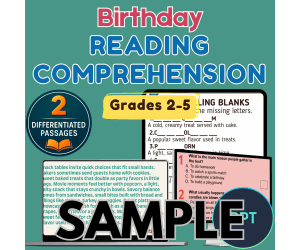 Birthday Reading 1 Lesson Sample Writing Prompts Powerpoints