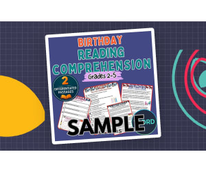 Birthday Reading Comprehension 1 Lesson Sample Writing Prompts Word