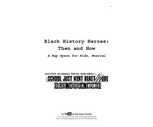 Black History Month Musical using Rap Songs