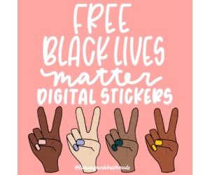 Black Lives Matter Digital Stickers + Clip Art FREEBIE