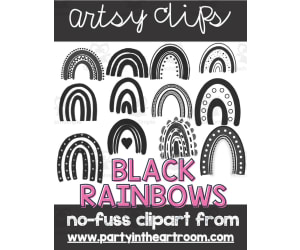 Black Rainbows Clipart