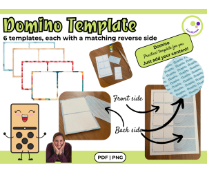 Blank Domino Templates – With Matching Backs for Easy Printing