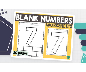 Blank Number Worksheets 1-20
