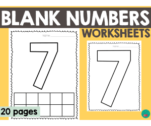 Blank Number Worksheets 1-20
