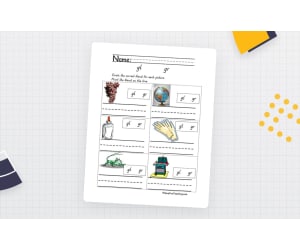 Blends GL, GR Worksheet