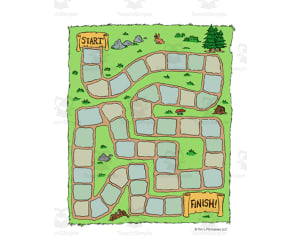 Board Game Template - The Woodland