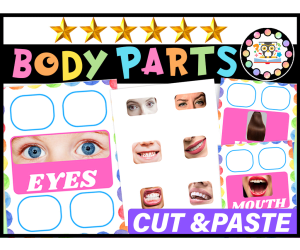 Body Parts Activity Pages| Body Parts Worksheets Cut & pas