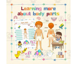 Body Parts Worksheets Human Body Anatomy Science Pre-K to 1st