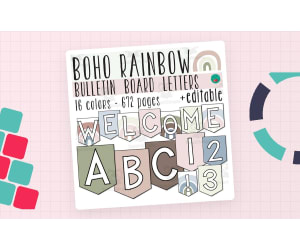 Boho Bulletin Board Letters