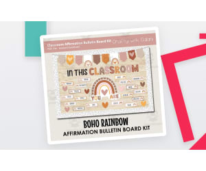 Boho Rainbow Affirmation Bulletin Board – Kit