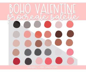 Boho Valentine Procreate Color Palette