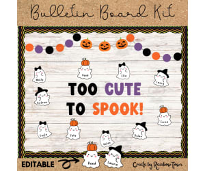 BOO To You From Our Crew Halloween Bulletin Board Classroom Door Decor