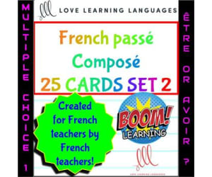 BOOM cards French passé composé être avoir #2 distance learning