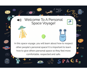 BOOM CARDS-Personal Space Voyage and Handout