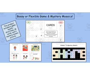 Bossy or Flexible SEL Game and Mystery Mosaic