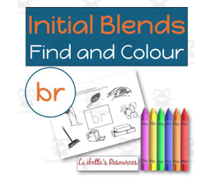 BR Blend Find and Colour Phonics Worksheet to Develop Phonemic