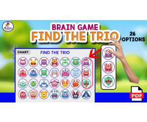 BRAIN GAME "FIND THE TRIO" - MONSTER THEME