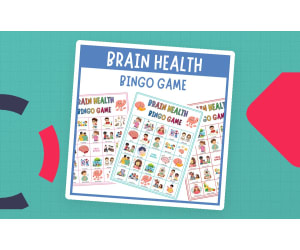Brain health mindfulness bingo game SEL Wellness healthy habits