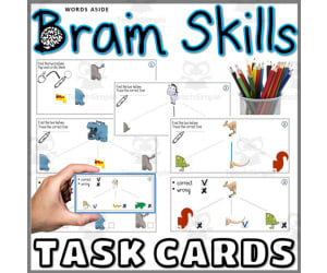 Brain Task Cards Wild Animals