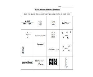 Brain Teasers: Hidden Meaning Part 1