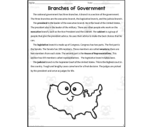 Branches of Government Reading Packet