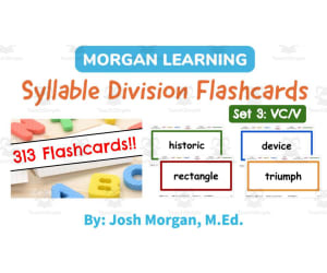 Breaking the Big Words | Syllable Division Flashcards Set 3: VC/V