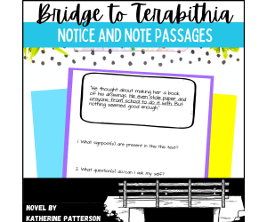 Bridge to Terabithia Notice and Note Passages