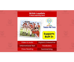 British Loyalists | Reading Comprehension Deck | Interactive Lesson