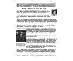 Brown v. Board of Education | Comprehension Questions