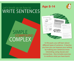 Brush Up On Writing Sentences (9-14 years)