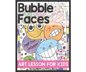 Bubble Faces Art Lesson for Kids