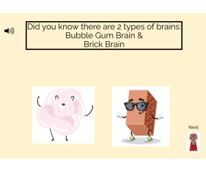 Bubble Gum Brain And Brick Brain -An SEL Boom Deck With Audio and Handout