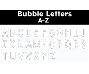 Bubble Letters A-Z