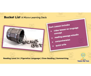 Bucket List | Figurative Language Activity | Micro-Learning Deck