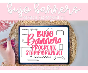 Bujo Banners Procreate Stamp Set