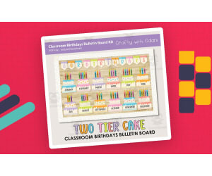 Bulletin Board Classroom Birthday In Cute Tiered Cake Design